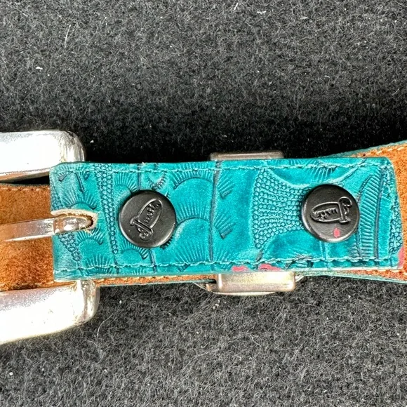 Justin Boots Teal and Silver Women's Belt - Picture 14 of 14